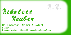 nikolett neuber business card